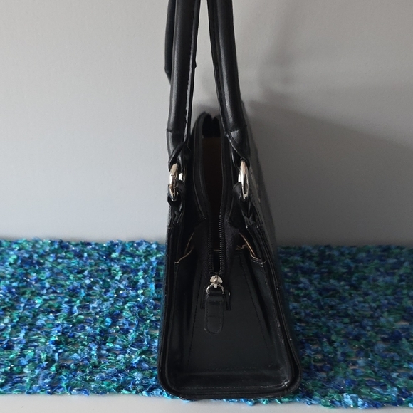 Miche Black Croc-Embossed Shoulder Bag - Picture 2 of 7
